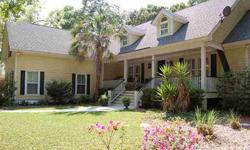 Enjoy a serene and private setting just minutes from downtown historic Beaufort! This exceptional Lowcountry style home has much to offer. Wonderful open floor plan with pine floors, crown moldings, custom built-ins and more. Family room has gas fireplace