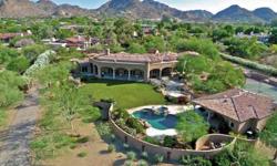 Almost 3 Acres 5BR, 6-1/2BA, Library/Den, Wine Room, DREAMY Kitchen, AMAZING VIEWS to Camelback Mtn/Praying Monk and City Lights. 4+car Garage, TENNIS COURT, FULL GUESTHOUSE (2BR), Heated Pool/Spa. Fabulous PV location, Phx Water, Gorgeous grounds.