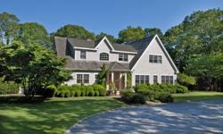 With an exceptional location in one of East Hampton's most desirable south of the highway neighborhoods, this wonderful residence features impressive attention to detail, soaring ceilings and impeccably landscaped 1.1acre grounds. Each room is masterfully