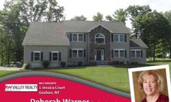 Beautiful quality home in executive subdivision with belgian block curbing built by very reputable builder. Deborah Warner is showing 1 Jessica CT in Goshen which has 4 bedrooms / 2.5 bathroom and is available for $429900.00. Call us at (201) 391-2500 to