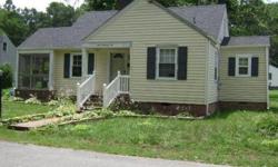 Solid investment opportunity in the Emporia, Virginia area. Good community - 2 bedrooms/2 baths, screened in porch on a corner lot and room for expansion just waiting for your ideals and touch. House need TLC and heating and ac system. Estimate of repairs