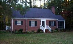 Brick cape with full basement.& 5.2 acres of land. Property is located in Brunswick County but convienent to U.S. 1 & I-85. Current owner has updated plumbing, electrical as well as much cosmetic improvement. There are several outbuildings, including a