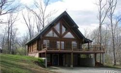 NOT YOUR TYPICAL LOG HOME. Classic, Hand crafted, Engelmann Spruce Log. Custom built with finest quality. Pretty 4.9 acre lot is covered with Dog Wood & has 1/2 acre pond. Warm, welcoming home, large trapezoid windows & spacious deck. Kitchen features