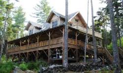 303 MOOSELOOKMEGUNTIC. Fantastic custom built log home on Toothaker Island. This is island living at its best! Over 3500 sq. ft. lodge with 3 bdrs/1 bath, 320 ft of shoreline & 20 acres of privacy. Wonderful covered porch overlooking beautiful