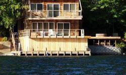 A RARE FIND! TWO STORY CABIN ON LAKE CRESCENT WITH LARGE DECK RIGHT OVER THE LAKE! DOCK & BOATHOUSE. THIS IS A WONDERFUL PROPERTY!Listing originally posted at http