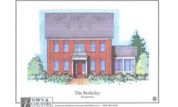 Town & Country's Berkeley: This home will be built per contract. Price includes Brick front w/covered entry, 2-car side entry garage, spacious Formal Rooms. Rear entry Stairs. Windows surround the Nook! Large bedrooms: Master + 3 guest rms. Private bath