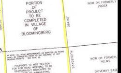 Great 1.56 acre lot. Private but convenient to village. Includes .99 acre in the Vil. of Bloomingburg(203-2-020.002)and .57 acre in Mamakating. Well on property in addition to Village water availability. Additional lots available. For more pictures and