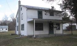 HUD Case # 441-696820. This is a HUD owned property and is being sold in "as is" condition. Buyer to pay 2% transfer tax.Cute farm style home situated on a large lot. Features include a detached 2 car garage, 2 out buildings, and a covered front porch.