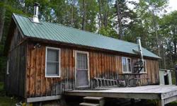 Great seasonal Adirondack camp on 9.1 wooded private acres. No well or septic. Electric from generator, water tank feeds kitchen/bath needs, no toilet available. Small brook runs through the property. Snowmobile trail at the road. Great for hunting, four