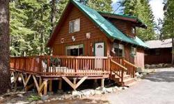 This cozy Chamberlands cabin has tons of Tahoe charm. Three bedrooms and two bathrooms with a knotty pine interior and gas fireplace in the living room. Property backs to national forest land making for a very private setting. Two large sunny decks