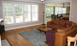 ROCKING CHAIR FRONT PORCH-OPEN FLOORPLAN w/ 1st flr bedrm/in-law suite/office. HUGE family rm, kitchen w/ granite,SS appliances, gas cooktop, DOUBLE OVEN, built in desk, HUGE breakfast rm & sunroom/keeping rm, butler's pantry, HUGE master w/ trey ceiling,