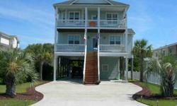 This fabulous 4BR/3.5BA beach home comes totally furnished and ready to enjoy. It has a reversed floor plan so the living area is on the third floor, which includes a large kitchen, dining area, great room, bedroom & bath and a half bath. Second floor has