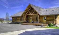 Beautiful Scandinavian handscribed log home built by Montana Log Homes, constructed using 16'' diameter logs for increased energy efficiency. 3 main floor bedrooms & 2 baths. Open Great Room w/large windows, letting in natural light and views. Large