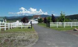 Fabulous 10.10 Acre horse property w/views of Newman Lake & Mt. Spokane. Home has 5 beds/3baths w/3140 sf. Gas FA/A/C, sprinkler system, 1 barn has 6 stables w/run outs, tack room, huge hay storage, 2nd barn has additional storage & feed set-up. Fenced &