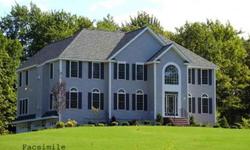 3700+ sq ft 4 bedroom colonial on 12 acres. Granite counter and center island in the kitchen. Family Room with gas fireplace and french doors leading to sunroom. Master suite w/private bat, gas fireplace, dressing room and 2 walk-in closets. Open foyer,