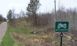 The Sawyer County Forest (public hunting)is located right across the road with a very active game trail running through this wooded 36 plus acre parcel to it. There is an old logging road that could be a driveway running deep into property from the road