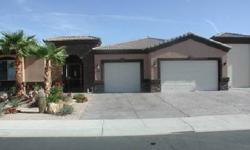 Beautiful open floor plan in presigious Desert Foothills Promontory Pt. Partial casino and lake views from huge back yard. Kitchen has all stainless appliances with center island cook top. RV garage is large enough for RV and toys. A must see....Listing