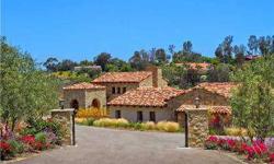 Located on one of the most private, picturesque cul-de-sacs on the West Side of the Covenant of Rancho Santa Fe, this newer, custom Provence-inspired estate on 3.8 acres combines unique architectural designs, majestic country views and the finest imported