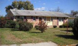 All brick rancher with covered rear deck. Three bedrooms, one and a half bats. Some wood floors. Great starter home, lots of potential. Listing agent and office