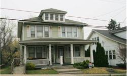 Desirable Pine St location. All original woodwork new carpet in LR & DR. Kit has new vinyl floor, cabinets, counter, sink, range, fridge. Covered front porch & rear porch. Completely repainted inside. Most blinds are new. Walk-up attic w/some dry wall.