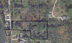 4.05 acres with 97.5' of frontage on Pickeral Lake. If you are going to build a house in the country you might as well take advantage of this parcel and use the lake frontage to your advantage. This is lot C of 3 parcels - also see MLS's 12030371,
