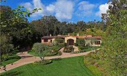 Gracing a private and quiet location, in the exclusive Covenant, in Rancho Santa Fe, built to meticulous standards, this custom designed Villa occupies a premier location on 2.87 richly landscaped, gated and fenced acres. Showcasing rich Tuscan influences