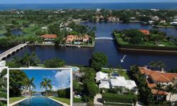 One of a kind east facing views from this stunning property. 106 feet of Intracoastal waterfront on prestigious Everglades Island. Just a short distance from everything Palm Beach has to offer. Traditional Monterey home features 5BR/4.5BA main house,