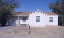 Here's a good starter home with 2 bedrooms, 1 bath, 1 living area, and a formal dining area. Details include fresh paint and fairly recent carpet, wall furnace, window unit cooling, ceiling fans, and a metal fence. The rooms are all good-sized! Bring us