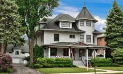 A historic charmer in the heart of Elmhurst. Currently used as office space. Main home is over appx 4100sq ft. There is a 3-car garage w/3 bedroom coach house that is approx 996sf. There could also be a second office in main house w/separate entrance,