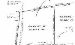 Plenty of room to spread out on this 10.85 acre lot! Bring your builder and plan the home of your dreams! Bank owned and priced to sell. Don't miss out on this great opportunity!Listing originally posted at http