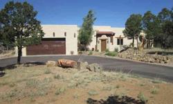 ONE OF A KIND ADOBE HOME ON 11.5 ACRES. LOOKS LIKE NEW. PAVED LEVEL ACCESS, LARGE COVERED BACK PATIO WITH BIG VIEWS OF MOUNTAIN. BEAUTIFUL LANDSCAPING WITH DRIP IRRIGATION FRONT & BACK. DEER FENCE PROTECTS BACK YARD & COURT YARD WITH WATER POND. OPEN