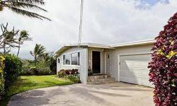 Charming very well kept home on spectacular & desired Laie Point. Enjoy ocean & mountain views from many rooms & covered lanai. Beam ceiling in living room, kitchen & dining room. Great kitchen with stainless steel appliances. Just minutes away from sandy