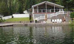 Absolutely gorgeous setting on the shores of Priest Lake near Outlet Bay. 75 feet of lake frontage. Great 3 bdrm, 2 ba, 1998 Nashua 26' x 60' MH. Two (2) docks for your boat
