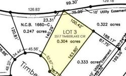 Terrific Building Lot in The Crossing neighborhood of Timberlake. This lot measures .304, and is ready for your custom home. The Crossing is conveniently located along the Old Jacksonville corridor, just south of the new FRESH Store. The Crossing offers a