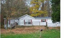 Very quiet wooded area with few homes. The home is a 3 bedroom, 2 bath manufactured home on 12.21 acres.Home has an open floor plan with a fireplace.There is a deck to relax on with a view of the woods. Property also has a creek that runs through