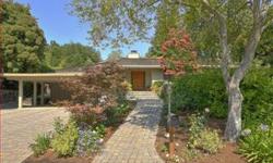 This 3bd/2ba mid-century-traditional single level floor plan features expansive formal living room,with stone-finished fireplace.Bright and airy family living/dining room, gas fireplace and a study/library to work from home. Beautiful wrap-around gardens