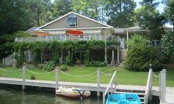 Spectacular 350' of water frontage w/amazing amenities to include a 5 yr new 2 lift boat house w/floating dock, beautiful 25x12 gazebo w/covered area & outdoor kitchen w/grill. Home was gutted in '08, everything replaced & updated to include counter tops,
