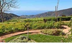You will love this park-like setting adjacent to Santa Monica State Park with total privacy and serenity. This exceptional 1+ acre property, nestled in the hills of western Malibu, has gorgeous ocean views from most of the property, including both the