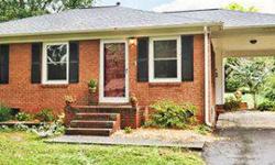 Great brick, well kept home just a few blocks from charming downtown Pineville in quiet neighborhood. Spacious kitchen and dining room with brick exposed wall. Original, refinished hardwoods in LR, hall and BR2. Carpet in MB and BR3. Beautiful deck