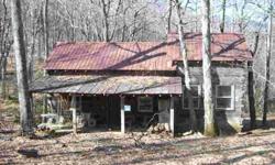 FOREST SERVICE BORDERING CABIN - VERY RARE FIND -- This is an extremely remote cabin situated approx 2 miles off the Blue Ridge Parkway and bordering government lands. The rough cabin was built in 1997 and is for someone looking for primitive privacy or a