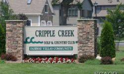 Great Lot in the Much Sought After Community of Fairway Villas at the Cripple Creek Golf and Country Club. Purchase Includes an Initial Membership to the Golf Club; Bethany's Premier Private Golf Club. The Community Is a Small Enclave of Custom Built