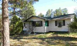 If you can see beyond the wallpaper, this 3BR/2BA home offers large size rooms, a free standing gas fireplace, a sunny bonus room, a fenced yard w/fruit trees, a covered carport and a new roof. .53-AC corner lot with 2 storage sheds, lots of tall pines