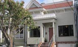 Great Value in the popular Noe Valley, a primarily residential and upscale neighborhood with a large concentration of row houses, very near public transportation, cafes, restaurants and small shops. The main floor offers a large living room, wood burning