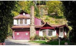 Charming, quirky 2 + 2, Byrd-style cottage in incredibly well-kept, original condition. Smack-dab in the middle of the Hollywood Hills, just North of Sunset off "the Strip". Street-to-Street lot (Queens to Franklin). "Drawbridge" leads to the front door.