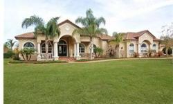 Exceptional 2007 built Mediterranean inspired home situated on 2.5 acres totally fenced and private with an electronically gated driveway. This beautifully maintained home with travertine flooring is 4,530 square feet with an additional air conditioned d