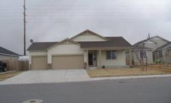 Newer home built in 2006 with four bedrooms, two baths and a two car garage. Home offers seperate family room and living room, family room has fireplace, ceiling fan and leads out to the back yard through a sliding glass door. There is an extra large