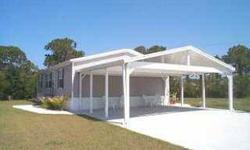 Make this 2005 manufactured doublewide with a brand new 2 car carport your home! Three bedrooms, two bathrooms, large living room, eat-in kitchen with breakfast bar island. Master bedroom suite includes a walk-in closet and master bathroomhas both a