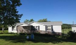 Nice relaxing setting for this 3 bedroom 2 bath manufactured home on park like setting of 3.3 acres. Nice size living room with pellet stove(stove needs to be hooked up) dining area with sliding glass door to deck that overlooks backyard. Nice working