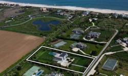 This beautiful modern home is situated in the most desirable part of Sagaponack a short distance to the best beaches and with expansive ocean and farm vistas. The home is chic and sophisticated and filled with wonderful natural light. It is a perfect