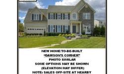 TO-BE-BUILT. DAWSON'S CORNER IS LOUDOUN COUNTY'S NEWEST AMENITY-FILLED. LUXURY SINGLE FAMILY HOME COMMUNITY,WHICH OFFERS ESTATE LIVING ON SPACIOUS 1/3 - 1/2 ACRE HOME-SITES (LOT PREMIUMS,MAY APPLY). INCLUDES 2-CAR SIDE LOAD GARAGE. LOCATED NEAR THE RTE 50